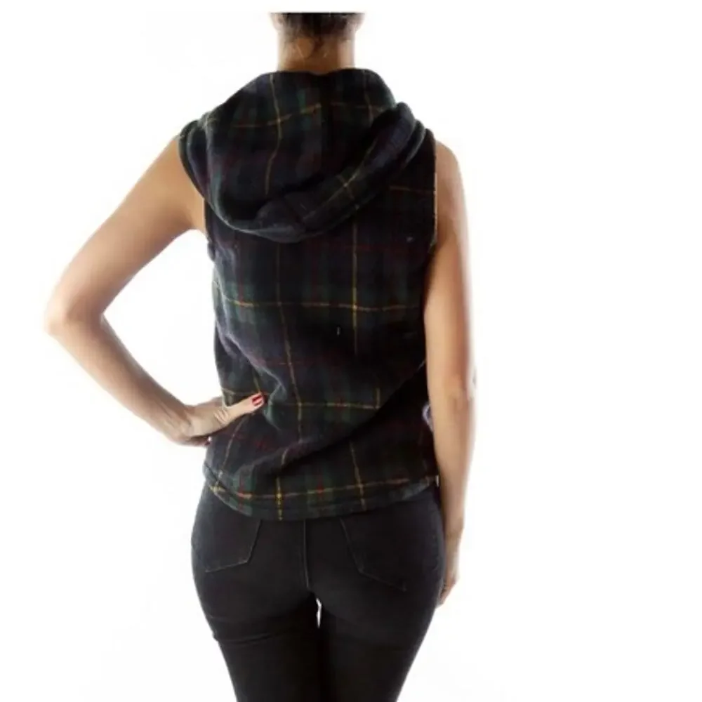 Lauren Ralph Lauren Multicolor Plaid Fleece Vest size medium